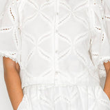 White Shirt with Flare Sleeves