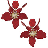 Chloe Resin Flower Statement Earrings