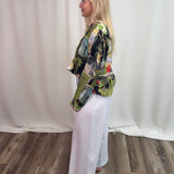 White 28" Wide Ankle Crop Pant