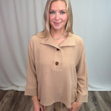 Khaki Airflow Collar Tunic