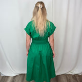 Green Solid Dress