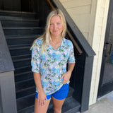 Palm Tree Short Sleeve Top