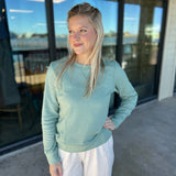 Sage Scoop Neck Pullover
