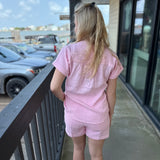 Sea Glass Pink Gauze Shorts