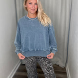 Washed French Terry Relaxed Fit Sweatshirt