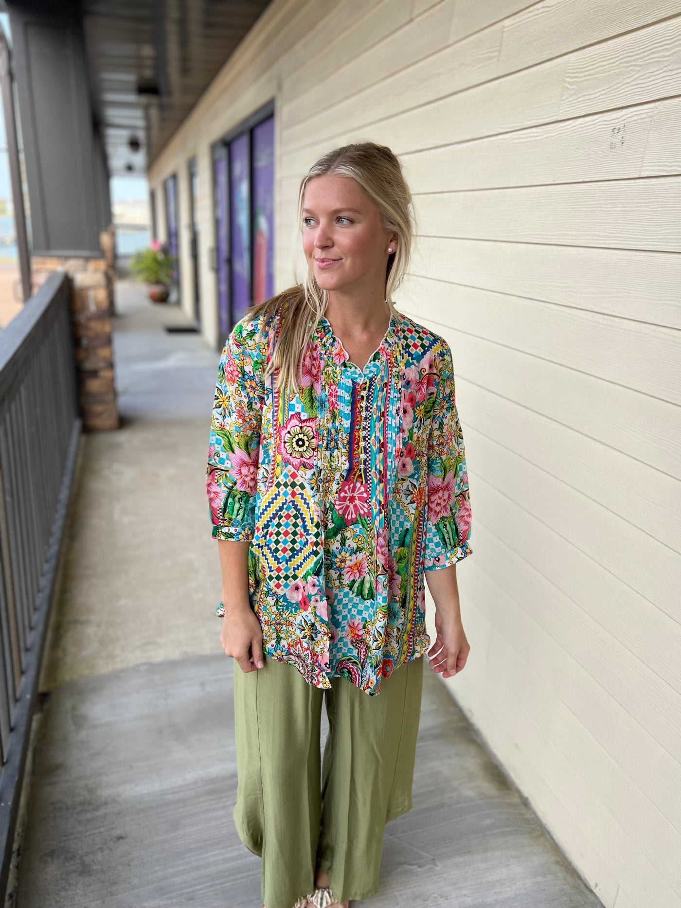 Green Silk Top