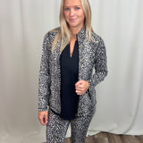 Neutral Leopard Zip Jacket