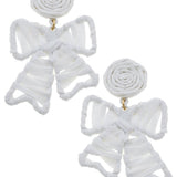 Willow Rattan Bow Earrings