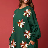 Christmas Flower Sweatshirt