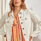 PLUS Embroidered Denim Jacket