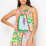 Tropical Cotton Top & Shorts Set