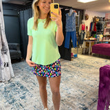 Clear Lime Short Sleeve Top