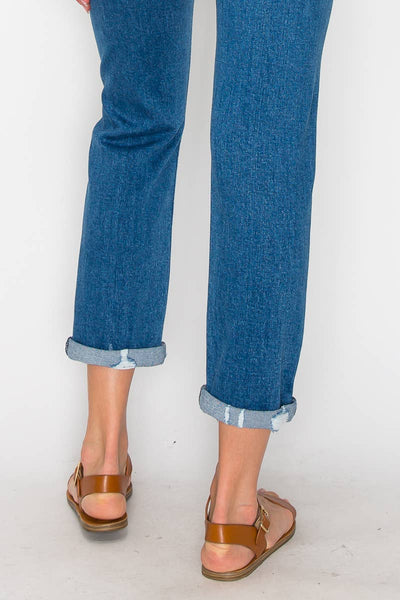HIGH RISE TAPERED LEG JEANS: 5 (26)