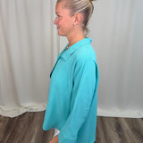 Turquoise Airflow Collar Tunic