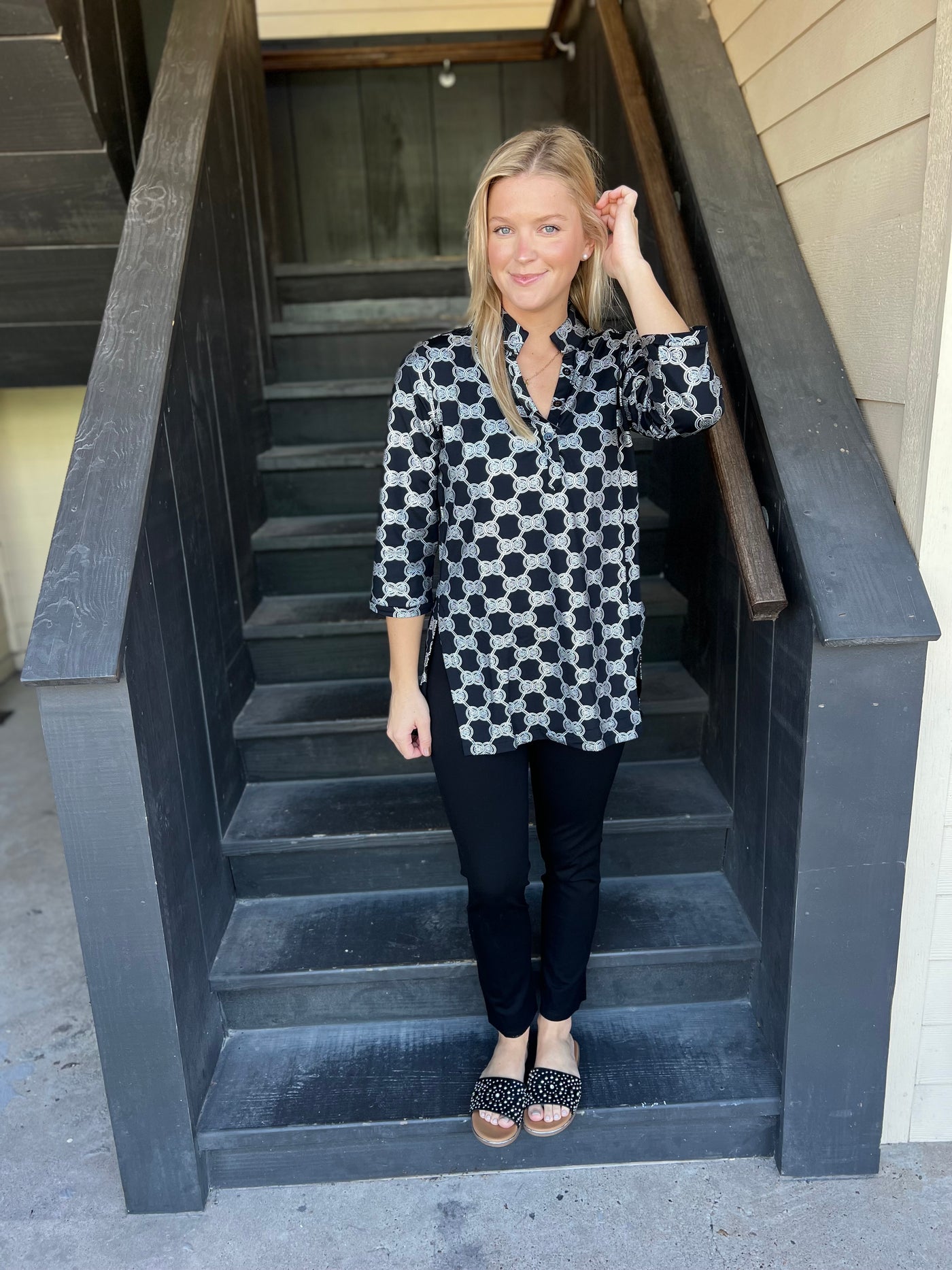 Blk/Silver Travel Tunic
