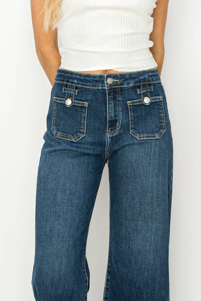 HIGH RISE CROP PALAZZO JEANS: 3 (25)