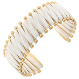 Bora Bora Raffia Cuff Bracelet: White