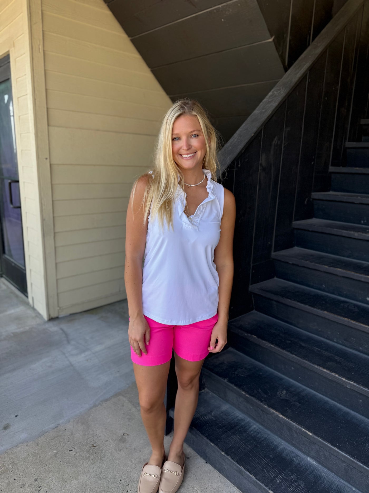 Hot Pink Pull On Shorts