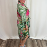 Coastal Bloom Shirt Dress