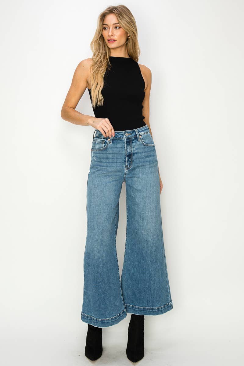 HIGH RISE CROP PALAZZO JEANS: 13 (30)