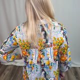 Lemon Button Back Shirt