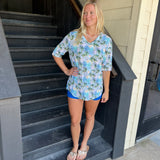 Palm Tree Short Sleeve Top