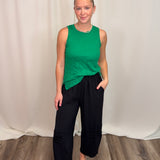Black Airflow Capri Pants