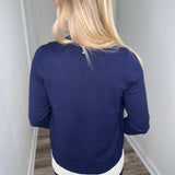 Navy Cardigan Sweater