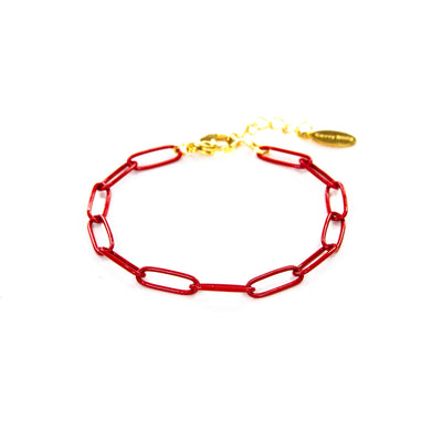 Red Game Day Bracelets &  Necklaces: MATTE RED FLAT TWISTED CUFF