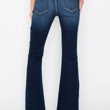 HIGH RISE STRETCH DOUBLE WAIST BOOTCUT JEANS: 1 (24)