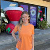 Tangerine Short Sleeve Top