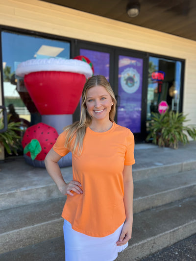 Tangerine Short Sleeve Top