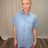 Stretch Cap-Sleeve Shirt