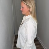 Ivory Corduroy Button Up Blouse