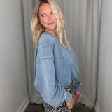 Washed French Terry Relaxed Fit Sweatshirt