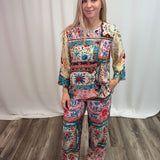 Amalfi Bloom Linen Pant