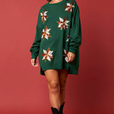 Christmas Flower Sweatshirt