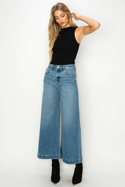 HIGH RISE CROP PALAZZO JEANS: 3 (25)