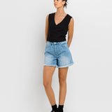 SUPER HIGH RISE PLEATS SHORTS
