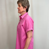 Stretch Cap-Sleeve Shirt