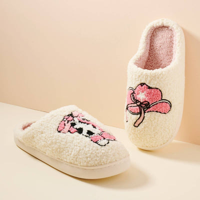 White Western Slippers