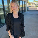 Black Solid Cardigan