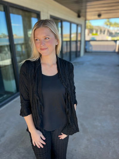 Black Solid Cardigan