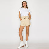 Little Wild Flower Print Twill Shorts