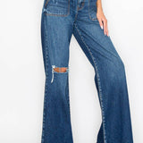 ULTRA HIGH RISE RELAXED FLARE JEANS: 13/30