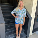 Palm Tree Short Sleeve Top