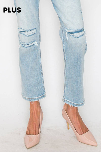 PLUS - HIGH RISE STRAIGHT JEANS: 16 (32)