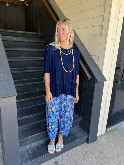Navy Crush Pant