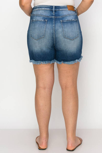 PLUS SIZE - HIGH  RISE STRETCH SHORT: 16