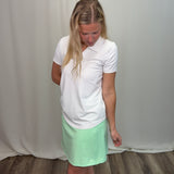 Clear Lime Zip Skort